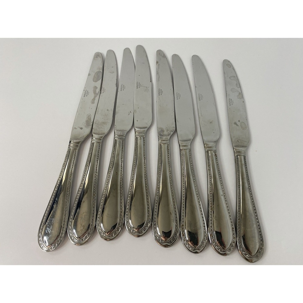 Mikasa Sinclair-Belvedere Stainless Oval Dinner Knives Set Of 8